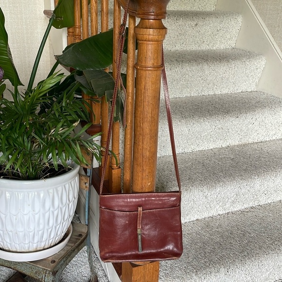 Vera Pelle Vintage Genuine Leather Green Brown Purse - Picture 2 of 13